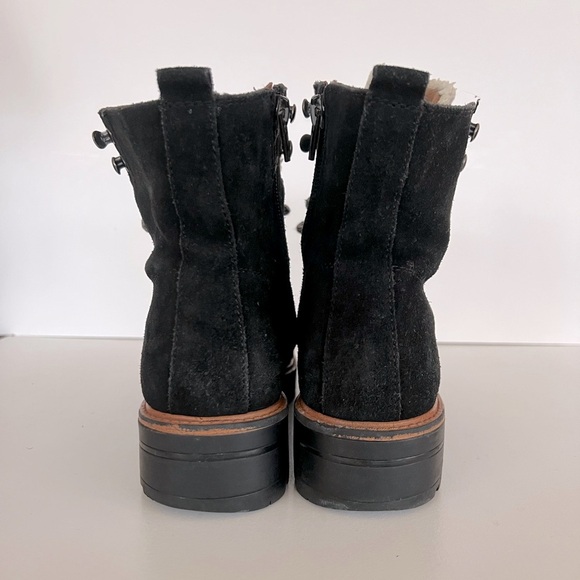 Marc Fisher LTD Lizzie Women's Leather Lace up Mid Rise Boots, 6.5 - Picture 3 of 9